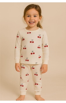 Katia&bony Kız Çocuk Kiraz Desenli Pijama Takımı Desenli Katia&bony Kız Çocuk Kiraz Desenli Pijama Takımı Desenli