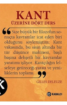 Kant Üzerine Dört Ders Gilles Deleuze