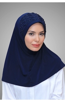 Hürrem Bone Lacivert Pratik Hazır Geçmeli Tesettür Eşarp Sandy Kumaş Işlemeli Lacivert Hürrem Bone Lacivert Pratik Hazır Geçmeli Tesettür Eşarp Sandy Kumaş Işlemeli Lacivert