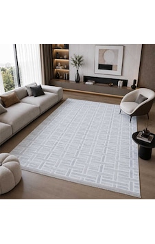 Gri Sepet Örgü Desenli Salon Halısı Kaymaz Jel Tabanlı Modern Halı 1 Gri Sepet Örgü Desenli Salon Halısı Kaymaz Jel Tabanlı Modern Halı 1