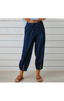 Barbora Keten Günlük Pantolon Beli Lastikli Bağcıklı Ln15lacivert8 001 Barbora Keten Günlük Pantolon Beli Lastikli Bağcıklı Ln15lacivert8 001