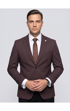 Plus Scorpion Erkek Slim Fit Ceket Likralı Fitilli Kumaş, Çift Düğmeli Tek Yırtmaçlı Modern Tasarım Kahverengi Plus Scorpion Erkek Slim Fit Ceket Likralı Fitilli Kumaş, Çift Düğmeli Tek Yırtmaçlı Modern Tasarım Kahverengi