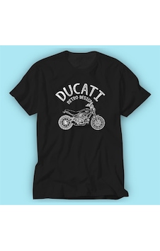 Ducati Retro Design Baskılı Siyah Tshirt Modeli Ducati Retro Design Baskılı Siyah Tshirt Modeli