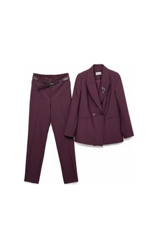 Prenses Kadın Şık Siyah Blazer Ceketli Pantolon Takım Zarif Günlük Model Bordo Prenses Kadın Şık Siyah Blazer Ceketli Pantolon Takım Zarif Günlük Model Bordo