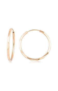 Pembe Altın Kalem İşli Halka Küpe Çapı: 2.2 Cm Pembe Altın Pembe Altın Kalem İşli Halka Küpe Çapı: 2.2 Cm Pembe Altın