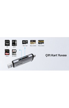 Unıtek 2&apos Sı 1 Arada Kart Okuyucu Mıcro Sd / Sd R1010a