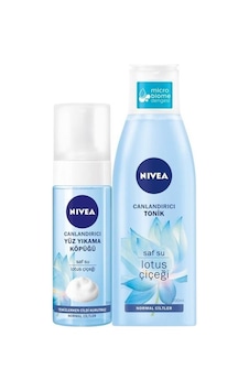 Nivea Normal Ciltler İçin Canlandırıcı Yüz Yıkama Köpüğü 150 ML + Lotus Çiçeği Özlü Canlandırıcı Tonik 200 ML