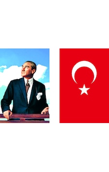 Atatürk ve Türk Bayrağı İkili Set 3x4,5m.