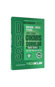 Yediiklim Yayınları 2027 Dgs Sayısal Sözel Yetenek Son 7 Sınav Tamamı Çözümlü Çıkmış Sorular Yediiklim Yayınları 2027 Dgs Sayısal Sözel Yetenek Son 7 Sınav Tamamı Çözümlü Çıkmış Sorular