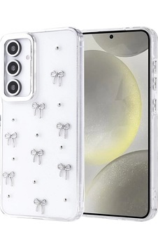Galaxy Uyumlu S24 Fe Kılıf Airbag Tasarımlı Simli Şeffaf Zore Kutup Kapak