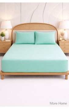 More Home Tek Kişilik Lastikli Çarşaf Seti + Yastık Kılıfı Yeşil More Home Tek Kişilik Lastikli Çarşaf Seti + Yastık Kılıfı Yeşil