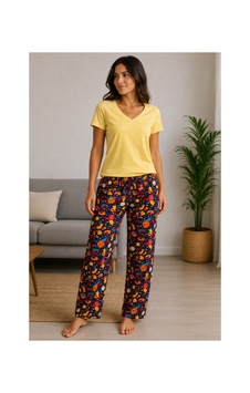 Mixxtrend Kadın Pamuklu Renkli Pijama Takımı Çok Renkli