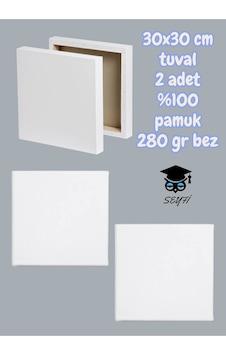 30x30 Cm Tuval 2 Adet %100 Pamuk 280 Gr Bez 30x30 Cm Tuval 2 Adet %100 Pamuk 280 Gr Bez
