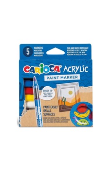 Carioca Paint Marker Su Bazli Fırça Uçlu 5'li Sku: Zeus8690010381316 Carioca Paint Marker Su Bazli Fırça Uçlu 5'li Sku: Zeus8690010381316