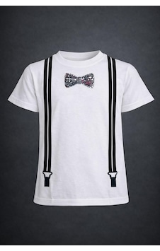 Dıgıl Kids Baskılı Gösteri Çocuk T-shirt Beyaz