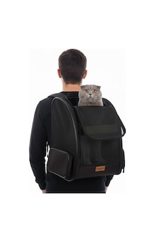 Pugalo Airmove Premium Kedi Köpek Taşıma Çantası, Silinebilir, Yırtılmaz Fileli, Bükülmez Gövde, Sırt Çantas