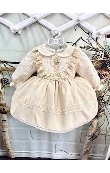 Kapiçino Vintage Kız Bebek Elbisesi,özel Dikim Kız Çocuk Elbisesi,0-12 Yaşa Uygun Kahverengi - Krem Kapiçino Vintage Kız Bebek Elbisesi,özel Dikim Kız Çocuk Elbisesi,0-12 Yaşa Uygun Kahverengi - Krem