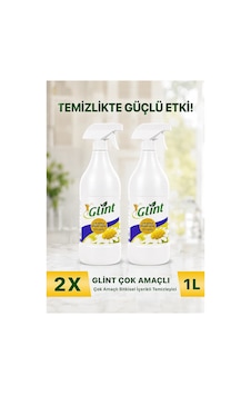 Glint Çok Amaçlı Bitkisel Yüzey Temizleyici 2x1 Litre 2'li Set Glint Çok Amaçlı Bitkisel Yüzey Temizleyici 2x1 Litre 2'li Set