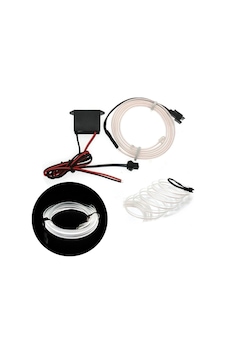 Fitilli İp Neon Led Torpido Şeridi 2 Metre Beyaz