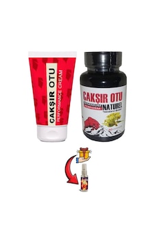 Çakşır Otu Set Erkeklere Özel Geliştirme Ürünü Doğal Destekleyic 60'lı+lustra Masaj Yağı Çakşır Otu Set Erkeklere Özel Geliştirme Ürünü Doğal Destekleyic 60'lı+lustra Masaj Yağı