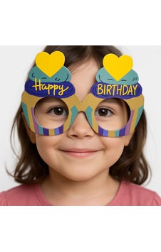 Cupcake Temalı Doğum Günü Renkli Karton Happy Birthday Gözlü Tdrtr 6