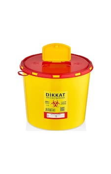 Tıbbi Atık Kovası 5 Lt +A 5 Adet Sarı