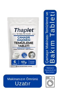 Thaplet Çamaşır Makinesi Temizleme Tableti 6 Aylık Bakım Tableti