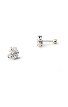 Gümüş Kalp Figürlü Tragus Piercing Gümüş Kalp Figürlü Tragus Piercing
