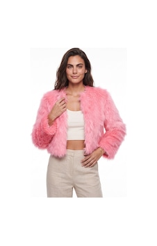Onloox Kadın Şeker Pembe Şeker Pembe Suni Kürklü Polyester Kumaş Uzun Kollu Astarlı Detaylı Kısa Form Mont Ceket Onloox Kadın Şeker Pembe Şeker Pembe Suni Kürklü Polyester Kumaş Uzun Kollu Astarlı Detaylı Kısa Form Mont Ceket