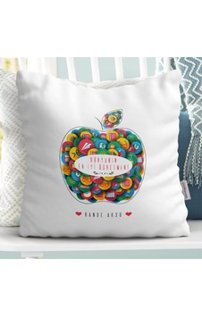 Bk Gift Kişiye Özel Dünyanın En İyi Öğretmeni Tasarımlı Beyaz Yastık - 2 Akgn11026 Renkli Bk Gift Kişiye Özel Dünyanın En İyi Öğretmeni Tasarımlı Beyaz Yastık - 2 Akgn11026 Renkli