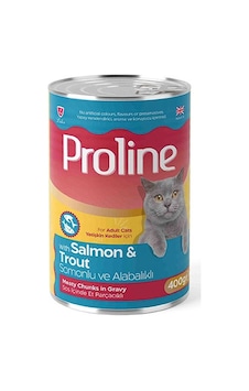 Proline Somonlu ve Alabalıklı Sos İçinde Gravy Yetişkin Kedi Konservesi 6 x 400 G Proline Somonlu ve Alabalıklı Sos İçinde Gravy Yetişkin Kedi Konservesi 6 x 400 G