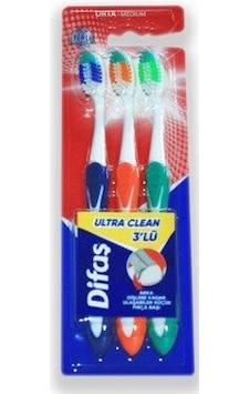 Difaş Ultra Clean 3'lü Diş Fırçası Orta Difaş Ultra Clean 3'lü Diş Fırçası Orta