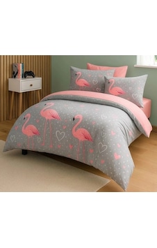 Flamingo Desenli %100 Pamuklu Nefes Alan Terletmez Tek Kişilik Nevresim Takımı Çok Renkli Flamingo Desenli %100 Pamuklu Nefes Alan Terletmez Tek Kişilik Nevresim Takımı Çok Renkli