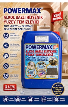 Powermax Hijyenik Yüzey Temizleyici 5 Litre Profesyonel Yüzey Temizlik Ürünü Tekli Powermax Hijyenik Yüzey Temizleyici 5 Litre Profesyonel Yüzey Temizlik Ürünü Tekli