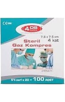 DS 7,5X7,5X 100 LÜK GAZ KOMPRES STERİL DS 7,5X7,5X 100 LÜK GAZ KOMPRES STERİL