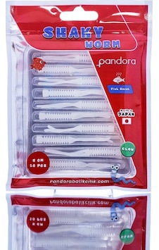 Pandora Shaky Worm 5 Cm White Glow Pandora Shaky Worm 5 Cm White Glow