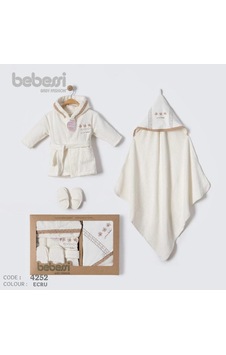 Bebessi %100 Pamuk Otantik Desenli Bornoz Set Ekru Bbs.4252.ekr 0 - 3 Ay Bebessi %100 Pamuk Otantik Desenli Bornoz Set Ekru Bbs.4252.ekr 0 - 3 Ay
