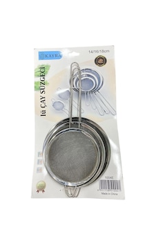 3'li Metal Süzgeç 14-16-18 Cm Çok renkli 3'li Metal Süzgeç 14-16-18 Cm Çok renkli