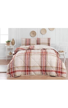 Merinos Comforter Çift Kişilik Yorgan Set Anna Yeşil Krem - Yeşil Merinos Comforter Çift Kişilik Yorgan Set Anna Yeşil Krem - Yeşil
