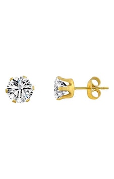 Chavin Çelik Tek Zirkon Taş Sarı Kadın Erkek Küpe Ai09sr-5 Gold