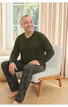 Aydoğan Erkek Emir Büyük Beden Kışlık Termal Yeşil Pijama Takımı 0753 Aydoğan Erkek Emir Büyük Beden Kışlık Termal Yeşil Pijama Takımı 0753
