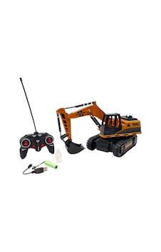 1/20 Uzaktan Kumandalı Ekskavatör Şarjlı Işıklı Duman Çıkaran İş Makinesi Paletli Excavator