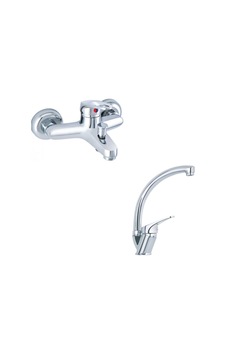 Erce Mix Kuğu Evye ve Banyo Bataryası Krom Erce Mix Kuğu Evye ve Banyo Bataryası Krom