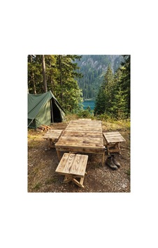 Katlanabilir Masa Tabure Sandalye Sandık Çanta Tipi Kamp Piknik İçin Yeşil - 849428512 Yeşil