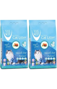 Vancat Marsilya Sabunlu İnce Taneli Kedi Kumu 2 x 10 KG Vancat Marsilya Sabunlu İnce Taneli Kedi Kumu 2 x 10 KG