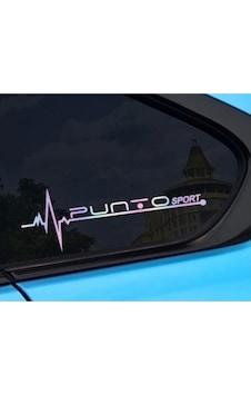 Fiat Punto Yan Cam Sticker Oto Kapı 20 Cm X 7 Cm Renkli Fiat Punto Yan Cam Sticker Oto Kapı 20 Cm X 7 Cm Renkli