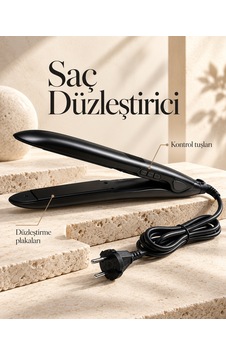 Lcd Ekranlı Seramik Plakalı 200 450 F Isı Ayarlı Saç Düzleştirici - Lisinya Çok Renkli Lcd Ekranlı Seramik Plakalı 200 450 F Isı Ayarlı Saç Düzleştirici - Lisinya Çok Renkli