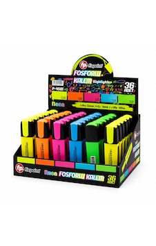 Go İthalat 36 Adet Neon Fosforlu Kalem - Standlıdır İçinde 12 - Sarı - 6 - Turuncu - 6 - Pembe - 6 - Çok Renkli Go İthalat 36 Adet Neon Fosforlu Kalem - Standlıdır İçinde 12 - Sarı - 6 - Turuncu - 6 - Pembe - 6 - Çok Renkli