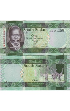 Güney Sudan 1 Pound 2011. Çil Kondisyon. Güney Sudan 1 Pound 2011. Çil Kondisyon.