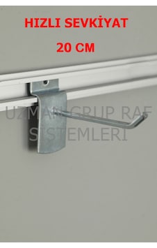 Uzmangrupraf Uzman Grup Raf Kanallı Pano Kancası-20 Cm Kanallı Pano Kancası Galvaniz